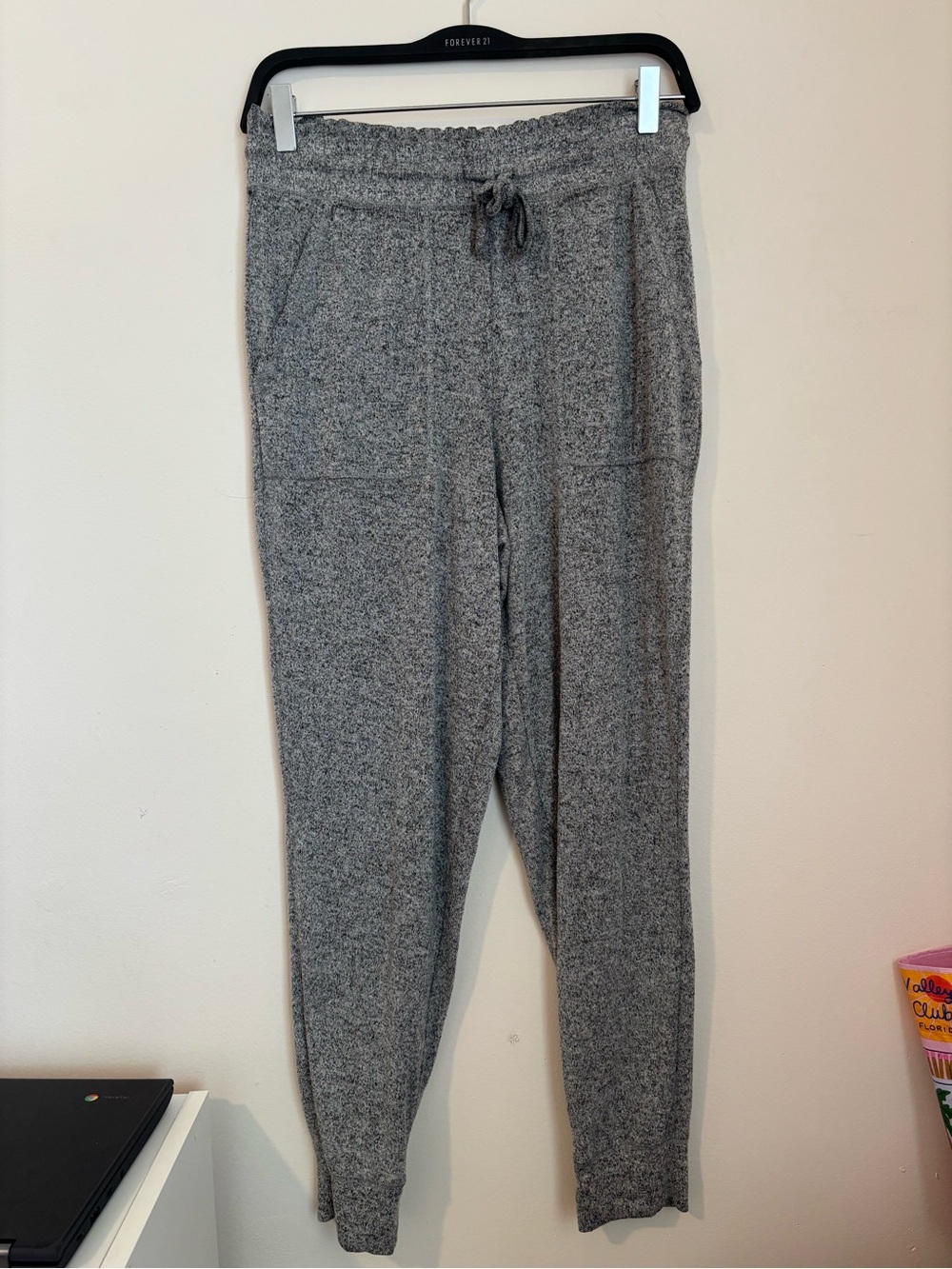 Aerie Grey Marled Knit Comfy Joggers Lounge Pants - Size M